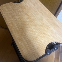 イケヤ 3段ラック　3段ワゴン　フタ付き　ブラックの画像