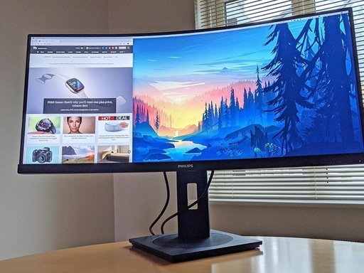 Amazon価格15万円　PHILIPS フィリップス  346B  フィリップス　34型スピーカー搭載ワイド曲面
