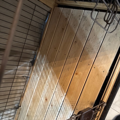 木製スライドペットサークル 中型犬 小型犬　ナチュラル