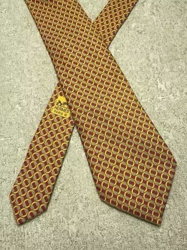 HERMES エルメス ネクタイ tie 7760 FA チェーン柄