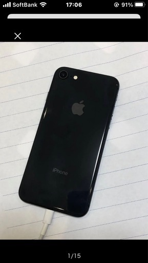 iPhone8ブラック64gbバッテリー100%