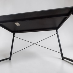 【譲ります】パソコンデスク_ブラック120cm幅の画像