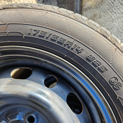 175/65R14　ダンロップ　エナセーブ　EC204　4本　溝7ｍｍ　ホイール付き　引き取り限定の画像