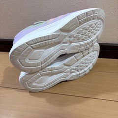 超軽量 スニーカー パープル レインボー 23cm 靴 スポーツ 通学の画像