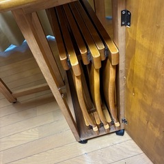 【取引完了】3/19まで須賀木工バタフライテーブルダイニングセットの画像