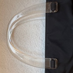 PRADA 現金可　ブラック　ナイロンハンドバッの画像