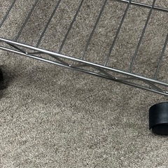 スチールラック 5段 銀色 キャスター付きの画像