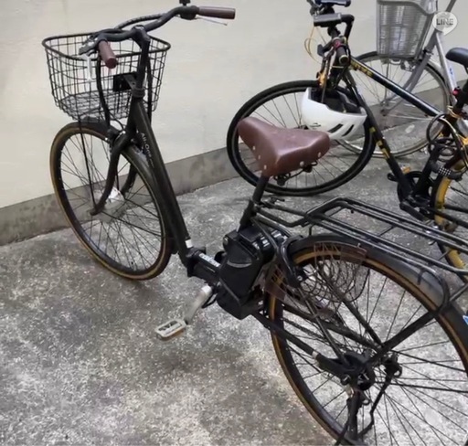 電動アシスト自転車 黒 バッテリー充電器あり 25,000円