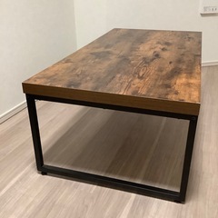 ニトリの木材センターテーブルの画像