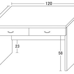 デスク　勉強机　幅120cmの画像