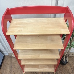 【🐤買取市場 柴田店】 I714 🌈 本棚 レトロかわいいポップなカラー ⭐ クリーニング済の画像