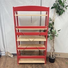 【🐤買取市場 柴田店】 I714 🌈 本棚 レトロかわいいポップなカラー ⭐ クリーニング済の画像
