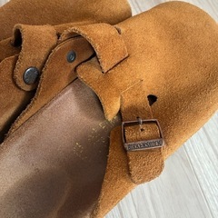 ブラウン スエード サボサンダル　ビルケンシュトックの画像