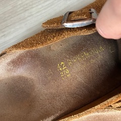 ブラウン スエード サボサンダル　ビルケンシュトックの画像