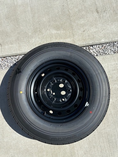 ハイエース 新車外し 純正タイヤホイール4本セット 195/80R15 ブリヂストン ECOPIA 2026年製 ナット付 ホイールキ
