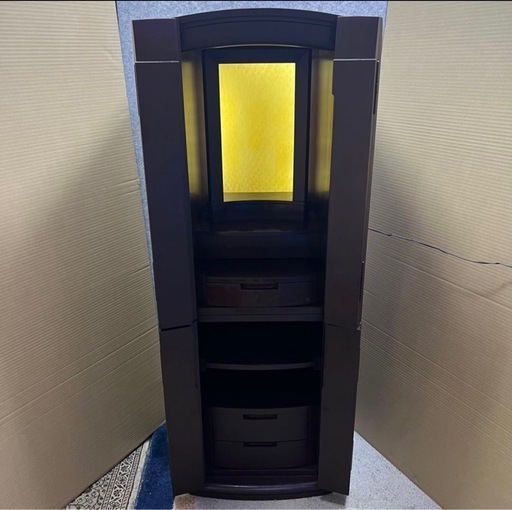 仏壇 レパード45号ダーク 床置型 幅40cm 高さ136cm