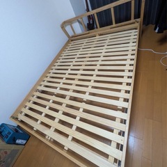 ワイドダブルダブル ベッドフレーム 幅150cmの画像