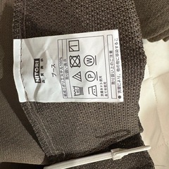 ニトリのカーテン ブラウン レースカーテン、フック付きの画像