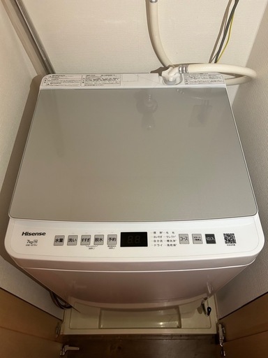 【美品・高年式】Hisense 洗濯機 HW‑G70J（7kg・2025年購入）説明書/保証書あり