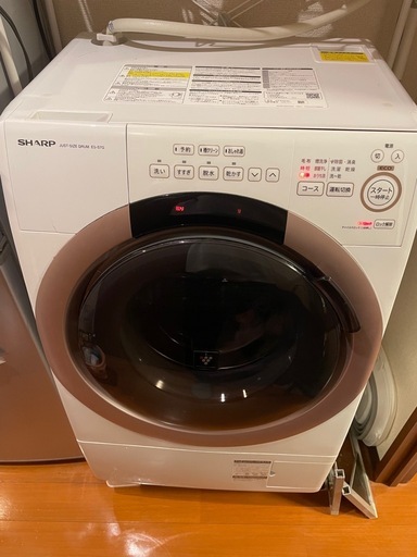 シャープ ドラム式 洗濯乾燥機 ES-S7G-NL 洗濯7kg/乾燥3.5kg ピンクゴールド 幅640mm 奥行600mm
