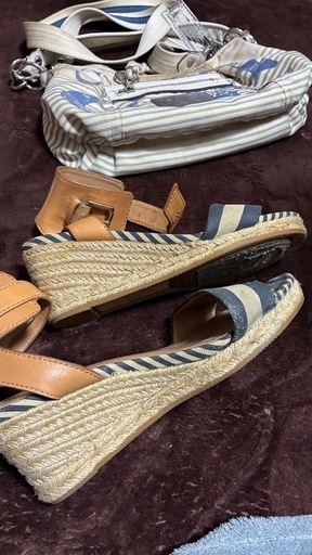 coachキャンパス地サンダル＆2wayバッグ