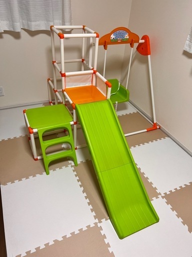 おりたたみロングスロープ キッズパークSP プラス ジャングルジム 室内 折りたたみ すべり台 ブランコ 鉄棒 折り畳み 滑り台 野中製作所