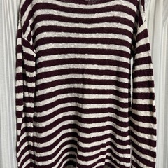 【Forever21】ボーダー柄ニットセーター【ボートネック】の画像
