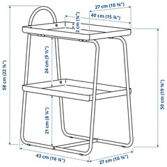~3/27 IKEA サイドテーブル 取っ手付きの画像