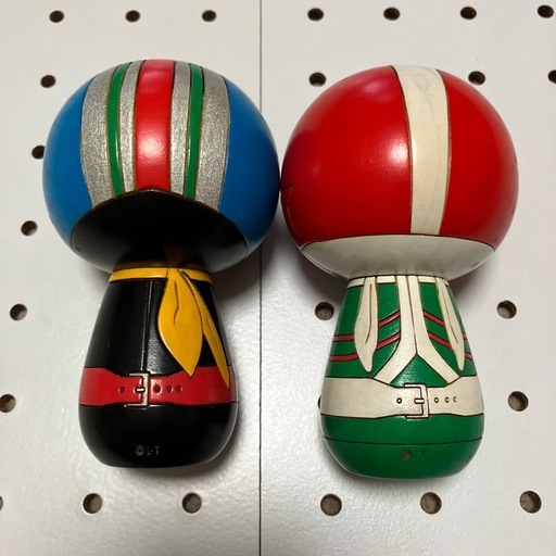 卯三郎こけし仮面ライダーV3 ライダーマン民芸品、超レア