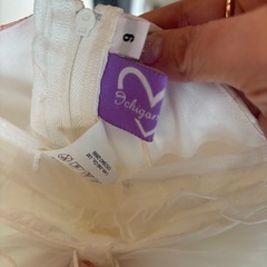 ホワイトシフォン フラワードレスの画像