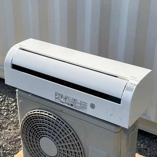 取付け可 ! !◇日立 エアコン 8畳用 2018年製 単相100V 白くまくん ソフト除湿RAS-AJ25H② 洗浄済み ! 保証付