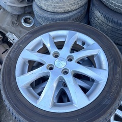 三菱　ソリオ　ホイールタイヤセット　165/60R15  タイヤ　溝少しありますの画像