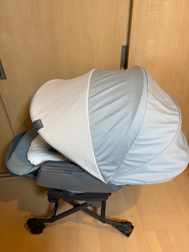 期間限定　COMBI コンビ 電動ハイローチェア ホワイトレーベル ネムリラ AUTO SWING BEDi Long シェル EG ミンティーブルー 部屋の明かりを遮るスリープシェル搭載