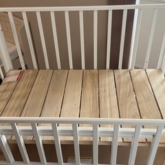 KATOJI ハイポジションベビーベッド アーチ（ホワイト）の画像