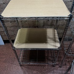 小型収納ラック3点セット スチールラック メタルラックの画像