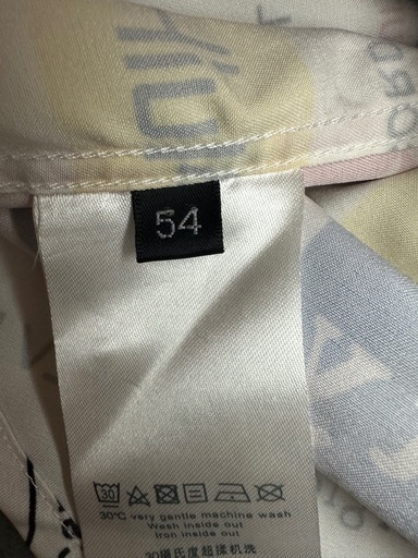メンズ総柄ロゴシャツ XL(54) ストリート系 派手シャツ
