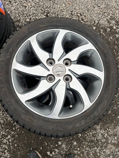 165/55R14, グッドイヤータイヤ,2023年,アルミホイル4本セット