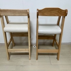 子供用椅子 ハイチェア ダイニングチェア 2脚セットの画像