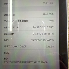 超美品！iPad mini 8.3インチ (A17 Pro)128GB　SIMフリーWi-Fi+セルラーモデルの画像