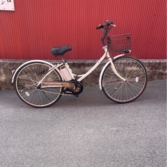 【京都発】京の楽チャリ　電動アシスト自転車　パナソニック　26インチ　白色の画像