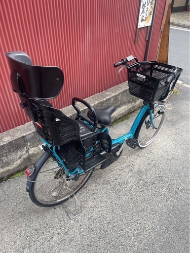 【京都発】京の楽チャリ　電動アシスト自転車　ブリヂストン　アンジェリーノ　子ども乗せタイプ　22/26インチ　アクア色