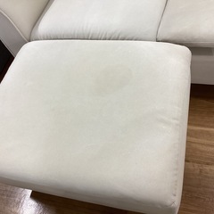 三人掛けソファ オットマン付き【町田市再生家具】　253662の画像