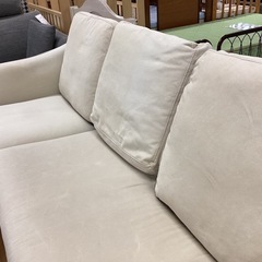 三人掛けソファ オットマン付き【町田市再生家具】　253662の画像