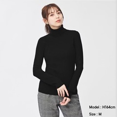 GU リブタートルネックセーター 2色セットの画像