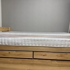 MUJI木製ベットとマットレス シングル の画像