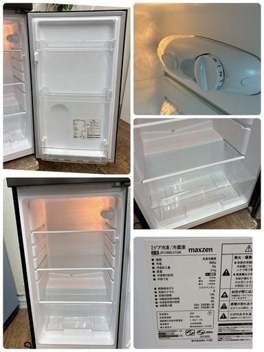【?買取市場 6ヶ月保証】S205 ⭐ MAXEN ❘ マクスゼン 2ドア冷蔵庫 （138L・右開き）JR138ML01 ⭐ 動作確認