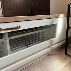 木目調テレビ台 引き出し付き　北欧風　160cmの画像