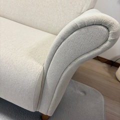 【超美品】大塚家具 3人掛けソファホワイト ベージュの画像