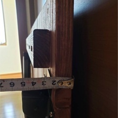 90X54 ウォールナットワックス仕上げ　折り畳み式テーブル　木目調
の画像