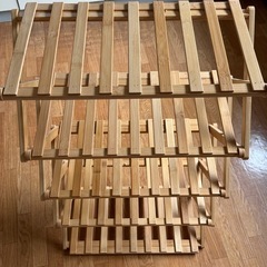 【5段】木製シューズラック／収納棚の画像